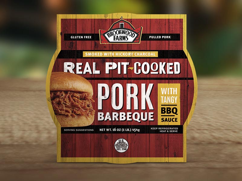 PULLED PORK BBQ WITH TANGY WESTERN BBQ SAUCE retail packaging
