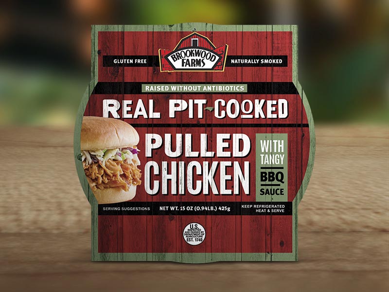 PULLED CHICKEN WITH TANGY BBQ SAUCE retail packaging