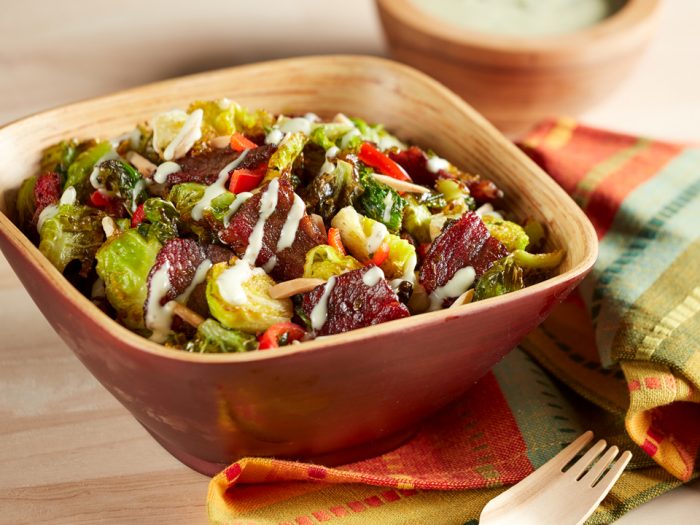 FRIED BRUSSELS AND BRISKET