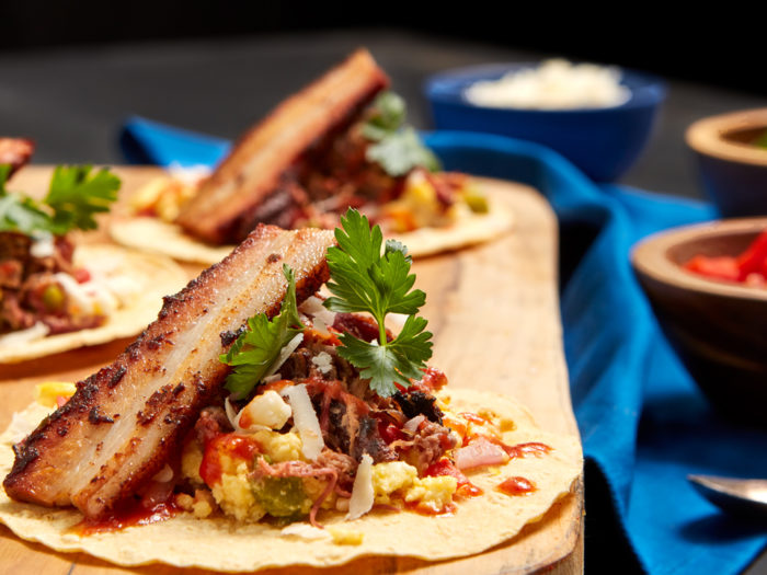 Double Saddle Breakfast Tacos